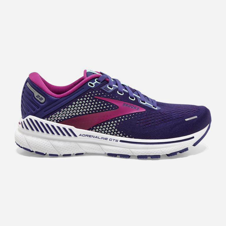 Brooks Adrenaline Gts 22 Womens Supportive Walking Shoes Ireland Navy/Yucca/Pink (RFQZ-12476)